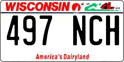 WI license plate 497NCH