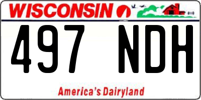 WI license plate 497NDH