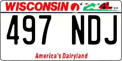 WI license plate 497NDJ