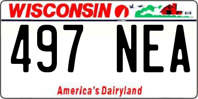 WI license plate 497NEA