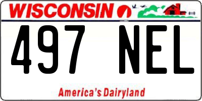WI license plate 497NEL