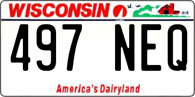 WI license plate 497NEQ