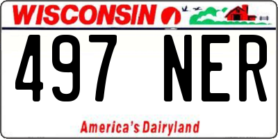 WI license plate 497NER