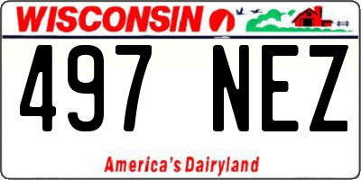 WI license plate 497NEZ