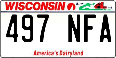 WI license plate 497NFA