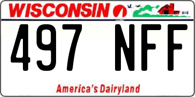 WI license plate 497NFF