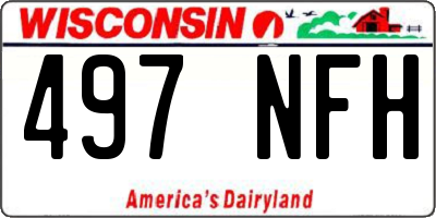 WI license plate 497NFH