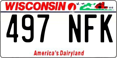 WI license plate 497NFK