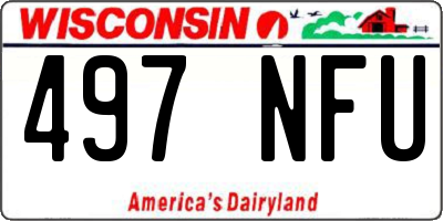 WI license plate 497NFU