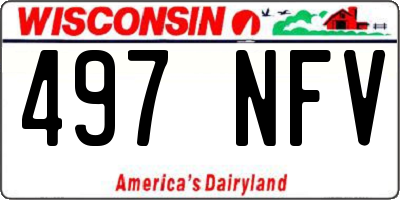 WI license plate 497NFV