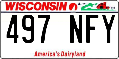 WI license plate 497NFY