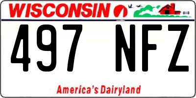 WI license plate 497NFZ