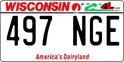 WI license plate 497NGE