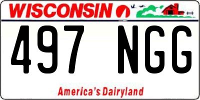 WI license plate 497NGG