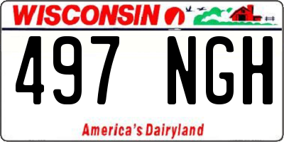 WI license plate 497NGH