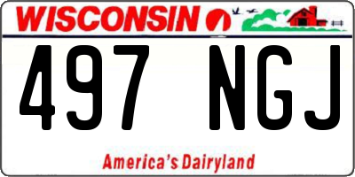 WI license plate 497NGJ