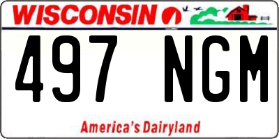 WI license plate 497NGM