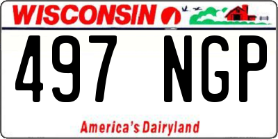 WI license plate 497NGP