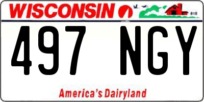 WI license plate 497NGY