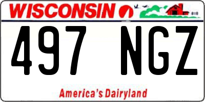 WI license plate 497NGZ