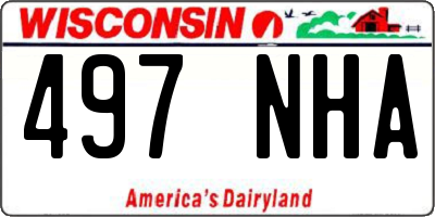 WI license plate 497NHA