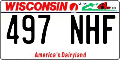 WI license plate 497NHF
