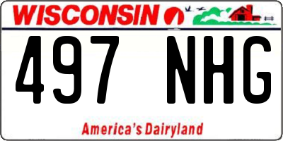 WI license plate 497NHG