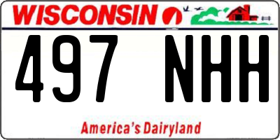 WI license plate 497NHH