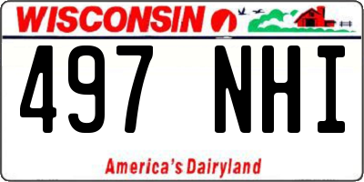 WI license plate 497NHI