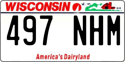 WI license plate 497NHM