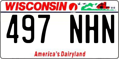 WI license plate 497NHN