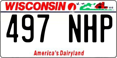 WI license plate 497NHP