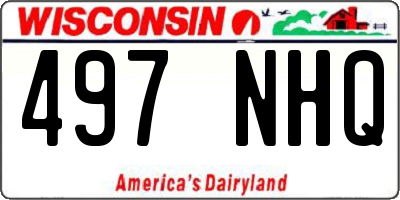 WI license plate 497NHQ