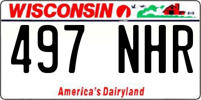 WI license plate 497NHR