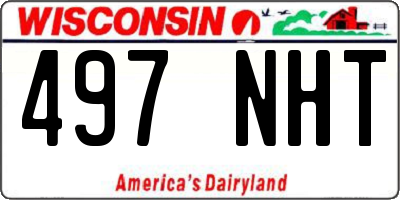 WI license plate 497NHT