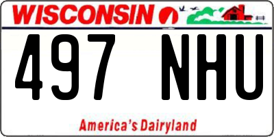 WI license plate 497NHU