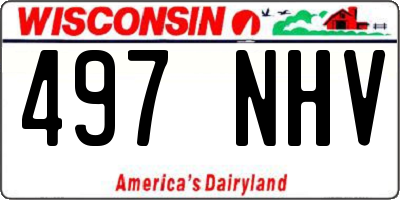 WI license plate 497NHV