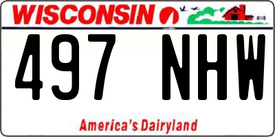 WI license plate 497NHW