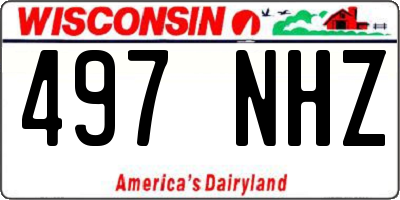WI license plate 497NHZ
