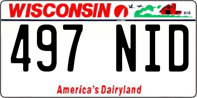 WI license plate 497NID