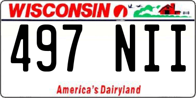 WI license plate 497NII
