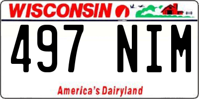 WI license plate 497NIM