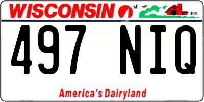 WI license plate 497NIQ