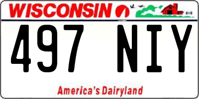 WI license plate 497NIY
