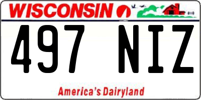 WI license plate 497NIZ