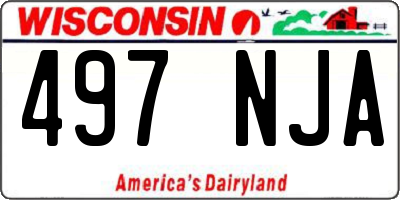 WI license plate 497NJA