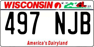 WI license plate 497NJB