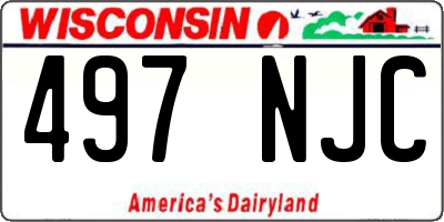 WI license plate 497NJC