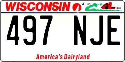 WI license plate 497NJE