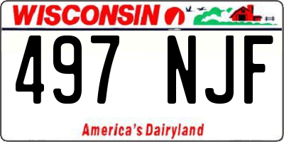 WI license plate 497NJF
